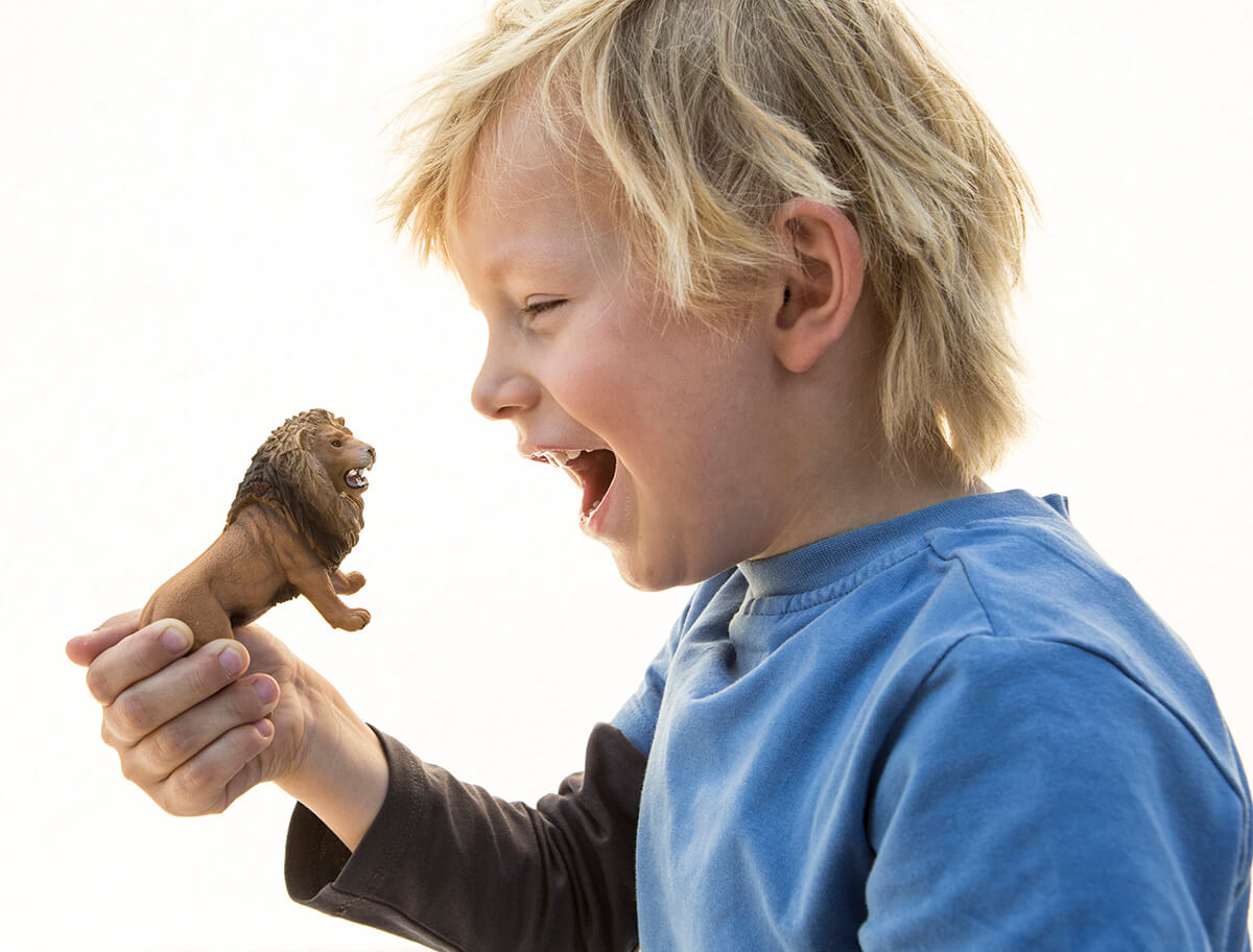 Schleich wild animal lion and boy