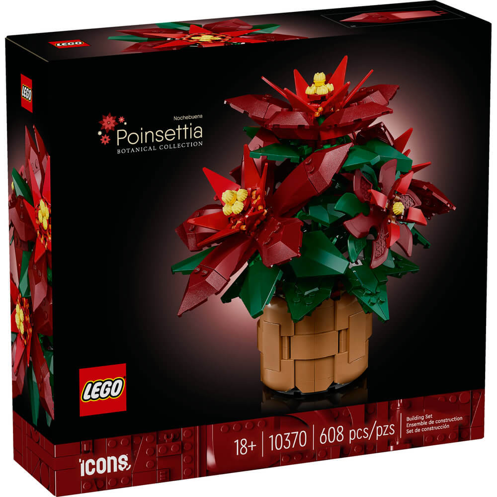 LEGO® Icons  Poinsettia 608 Piece Building Kit (10370)