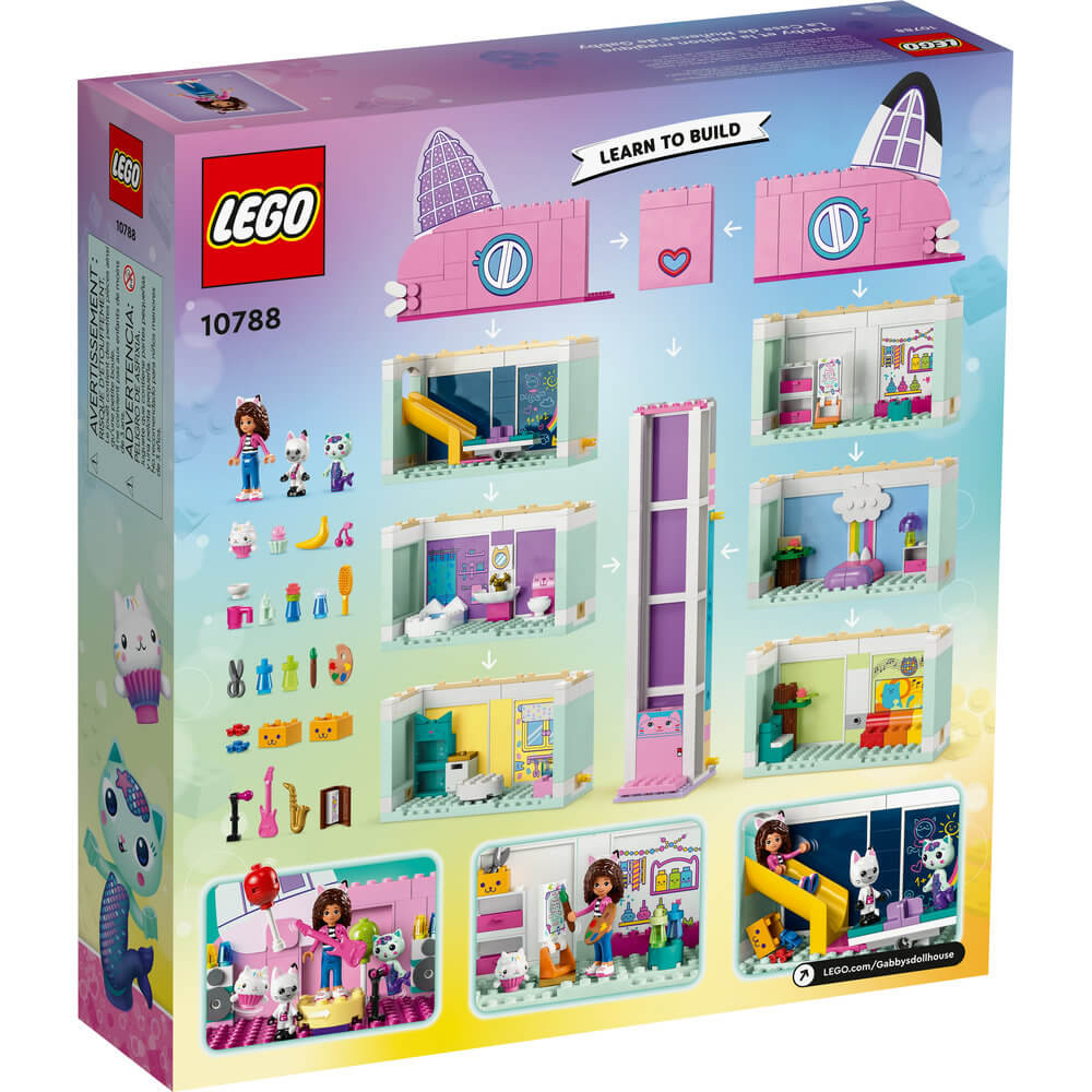 LEGO® Gabby’s Dollhouse 10788 Building Toy Set (498 Pieces) back of the box