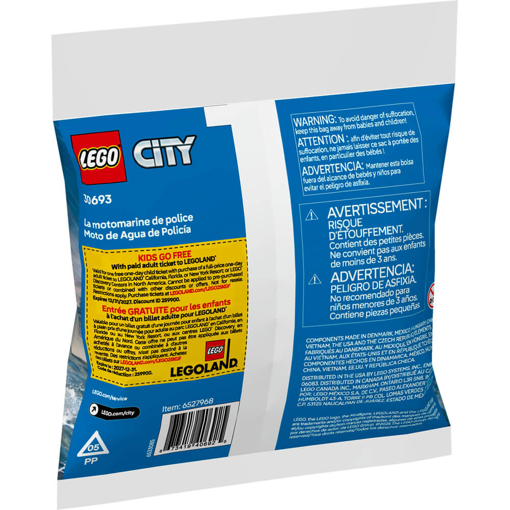 LEGO® City Police Water Scooter Building Kit 30693