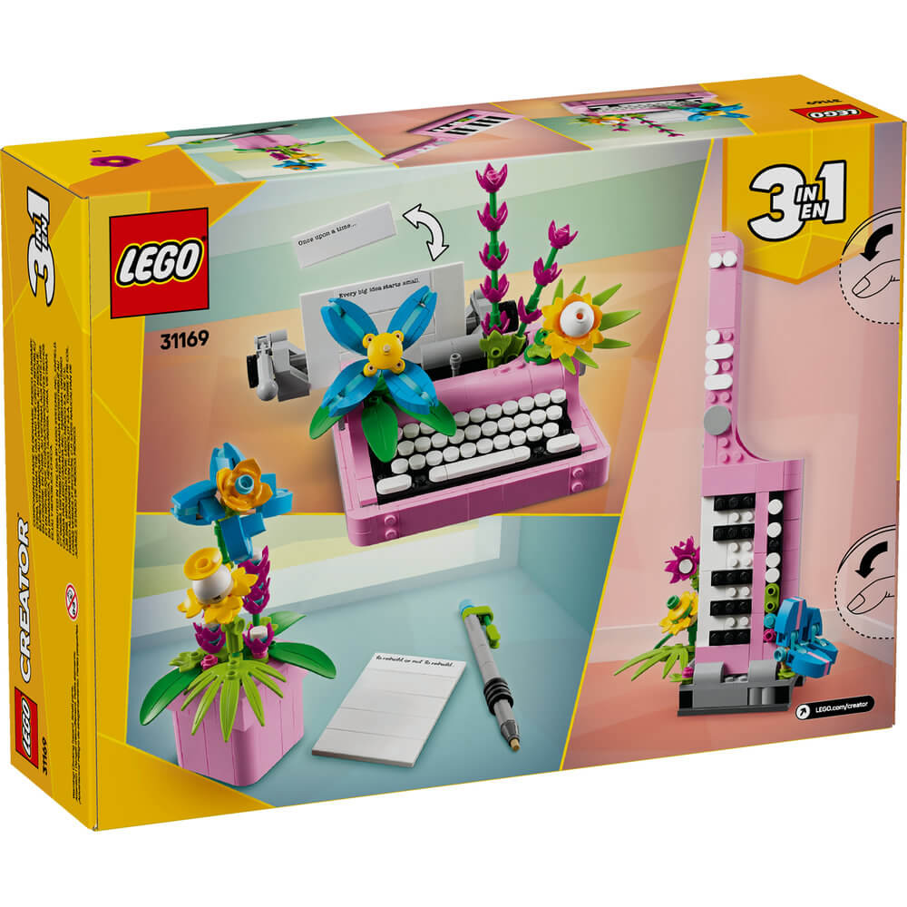 LEGO® Creator Typewriter with Flowers Building Kit 31169