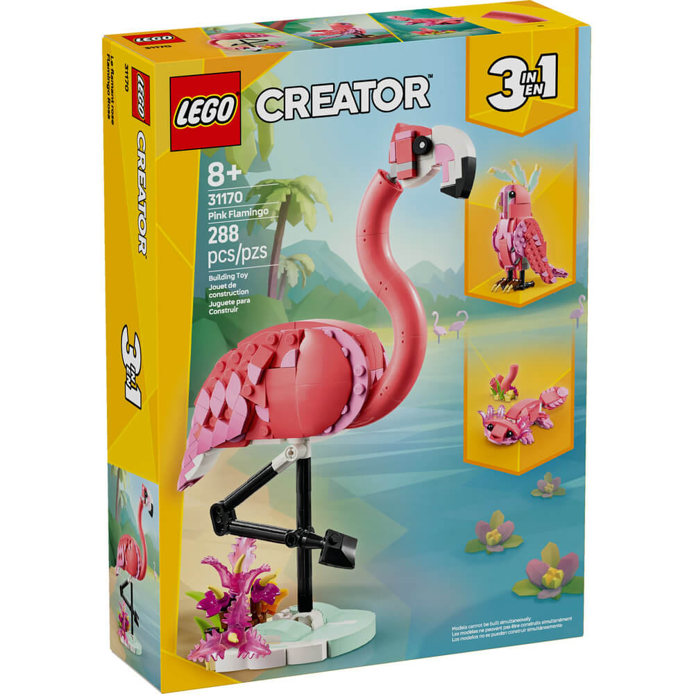 LEGO® Creator Wild Animals: Pink Flamingo 288 Piece Building Kit (31170)