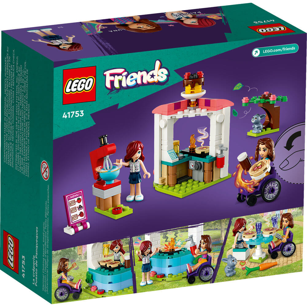 LEGO® Friends Pancake Shop 41753 Building Toy Set (157 Pieces) back of the box