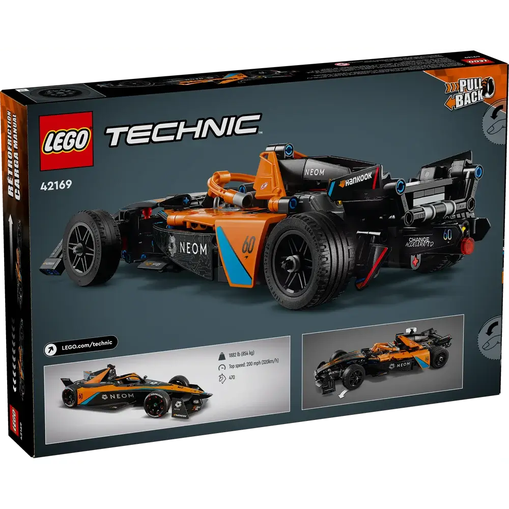 LEGO® Technic™ NEOM McLaren Formula E Race Car Building Set (42169)