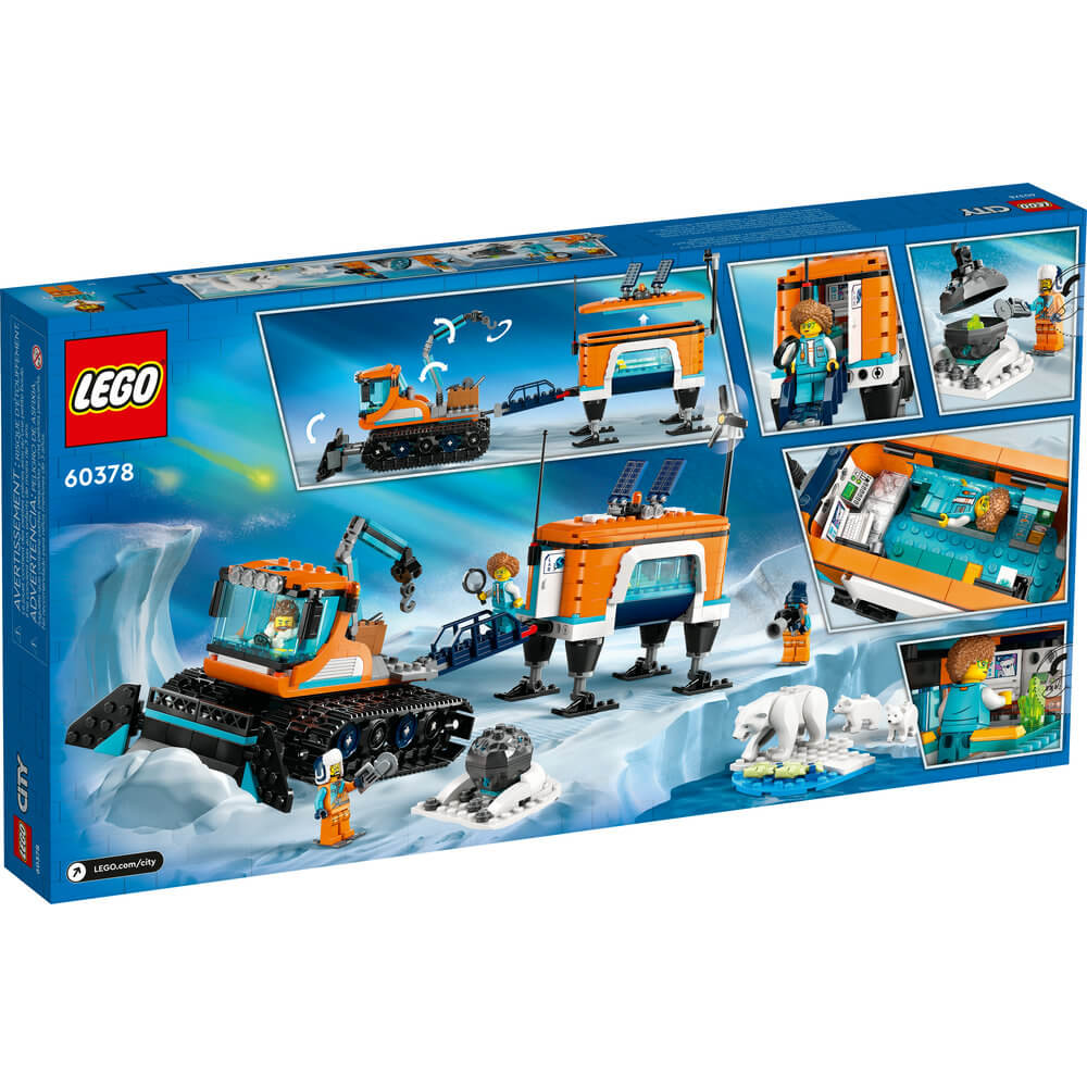 LEGO® City Arctic Explorer Truck and Mobile Lab 60378 Building Toy Set (489 Pieces) back of the box