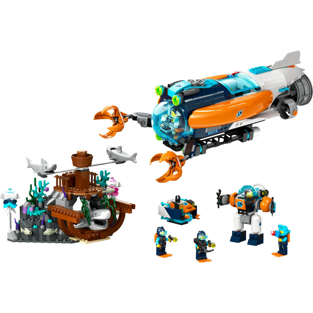 LEGO® City Deep-Sea Explorer Submarine 60379 Building Toy Set (842 Pieces)