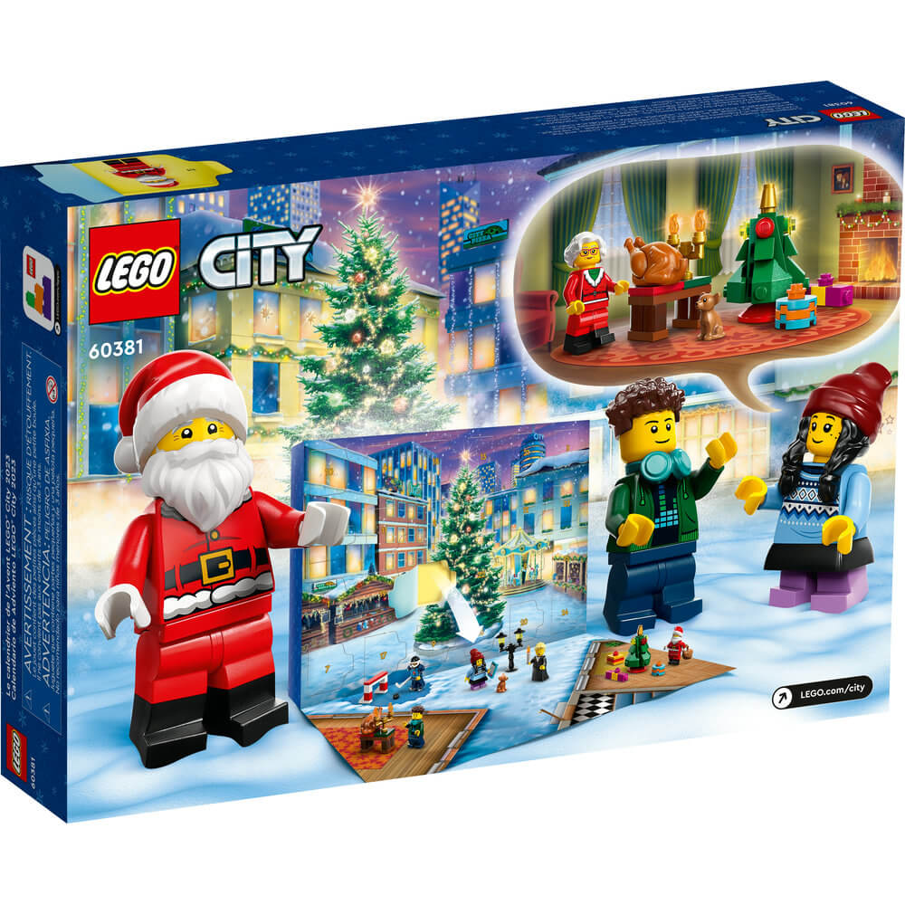 LEGO® City 2023 Advent Calendar 258 Piece Building Set (60381) back of the box