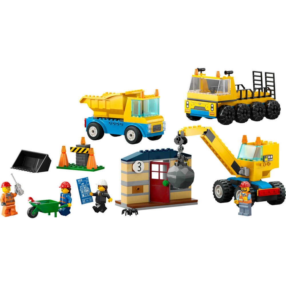 LEGO® City Construction Trucks and Wrecking Ball Crane 60391 (235 Pieces)