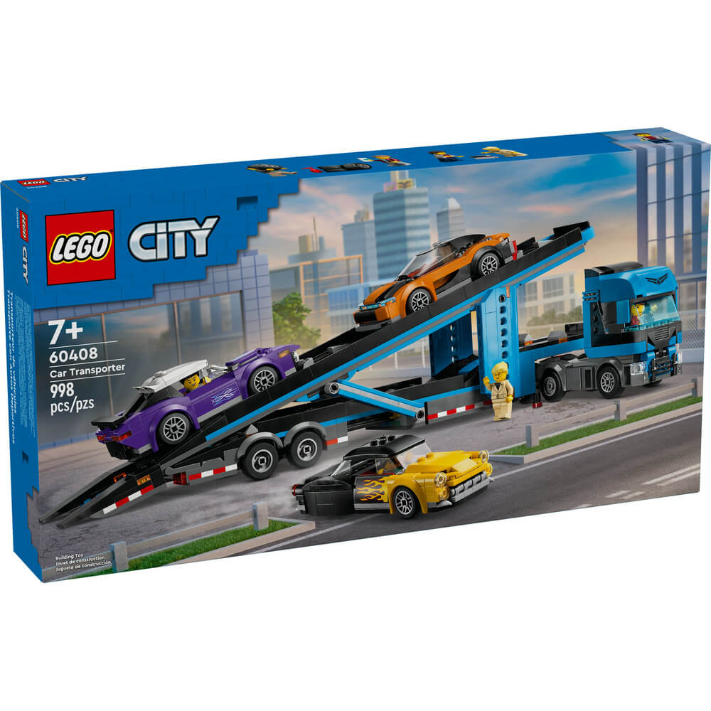 LEGO® City Car Transporter Truck with Sports Cars 998 Piece Building Set (60408)