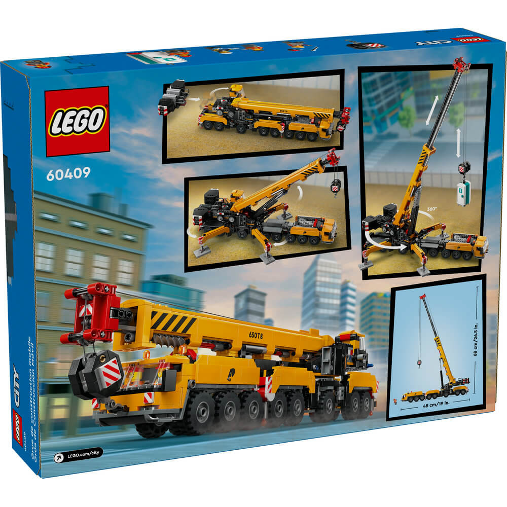 LEGO® City Yellow Mobile Construction Crane 1116 Piece Building Set (60409)