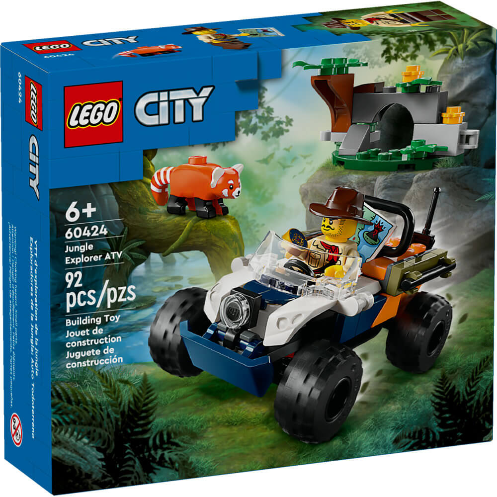 LEGO® City Jungle Explorer ATV Red Panda Mission 92 Piece Building Set (60424)