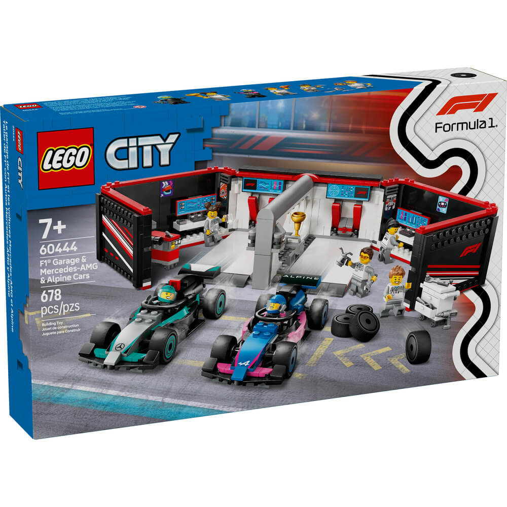 LEGO® City F1 Garage & Mercedes-AMG & Alpine Cars Building Kit 60444