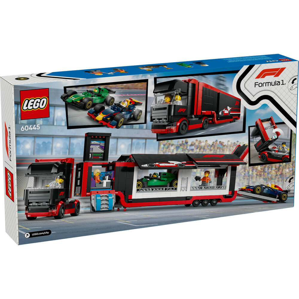 LEGO® City F1 Truck with RB20 & AMR24 F1 Cars Building Kit 60445