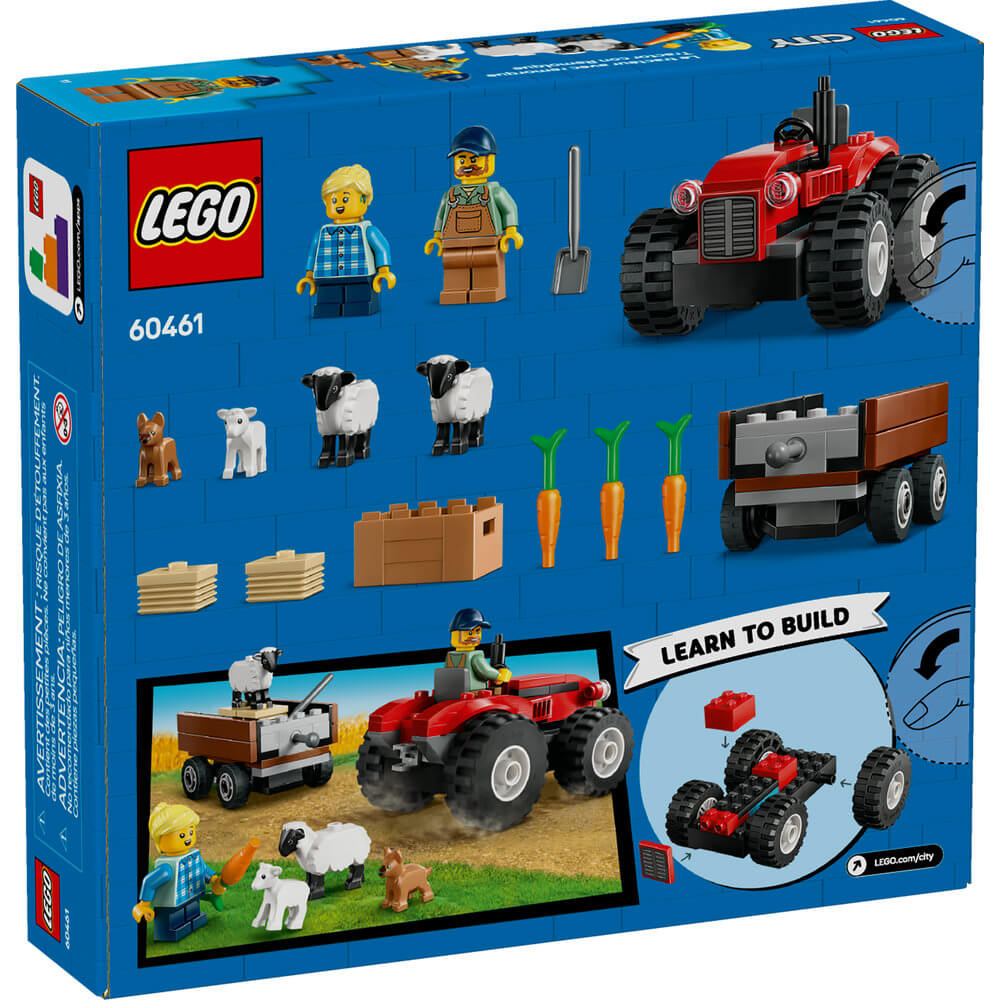 LEGO® City Red Farm Tractor with Trailer & Sheep Building Kit 60461