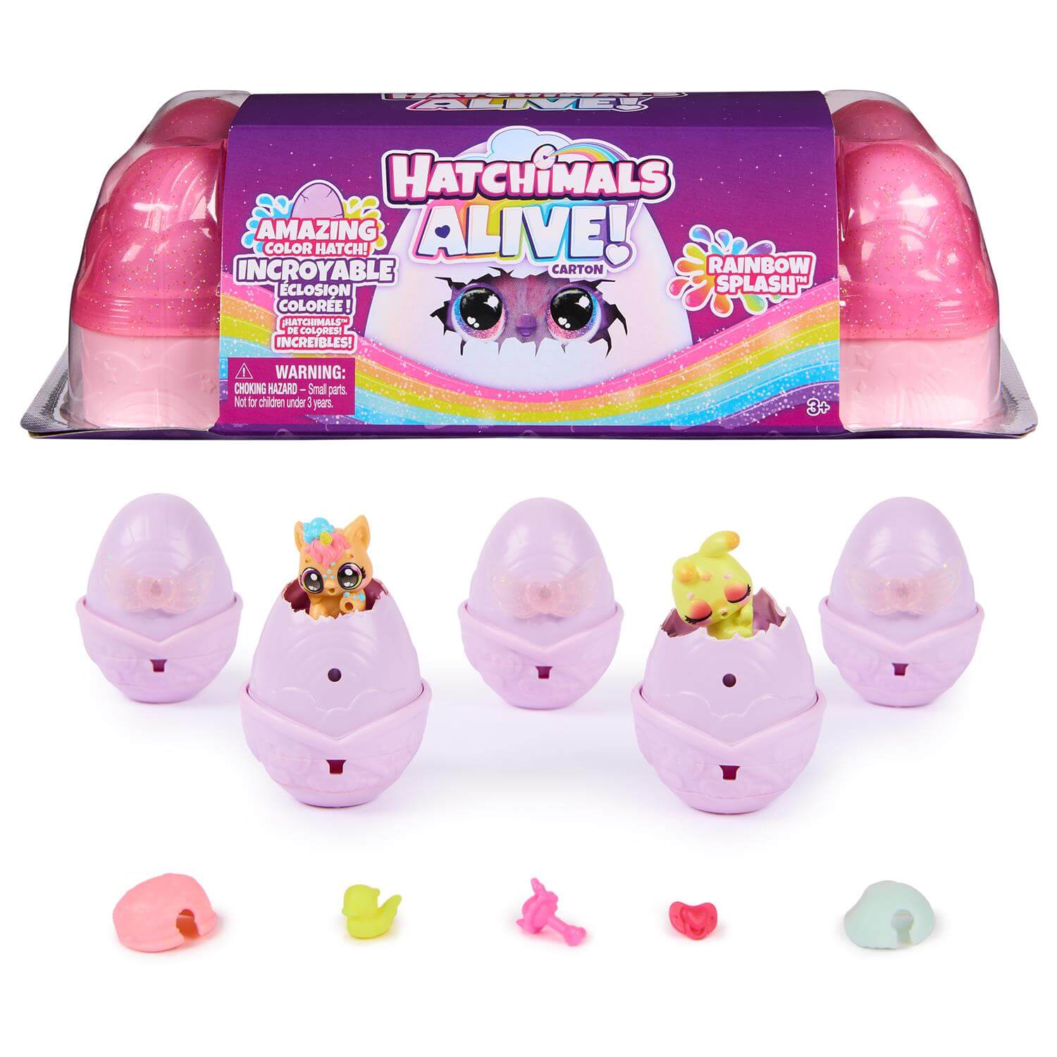 Hatchimals Alive! Rainbow Splash Egg Carton