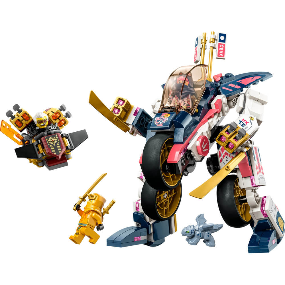 LEGO® NINJAGO® Sora’s Transforming Mech Bike Racer 71792 Building Toy Set (384 Pcs)