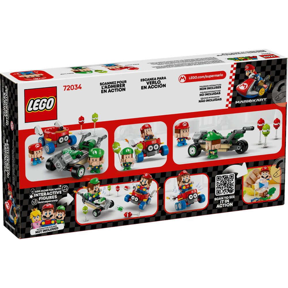 LEGO® Super Mario Mario Kart Baby Mario vs. Baby Luigi Building Kit 72034