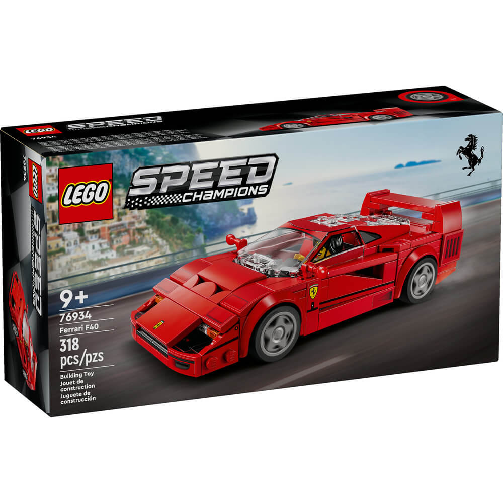 LEGO® Speed Champions Ferrari F40 Supercar 318 Piece Building Set (76934)