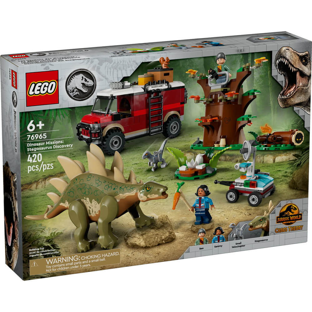 LEGO® Jurassic World Dinosaur Missions: Stegosaurus Discovery 420 Piece Building Set (76965)