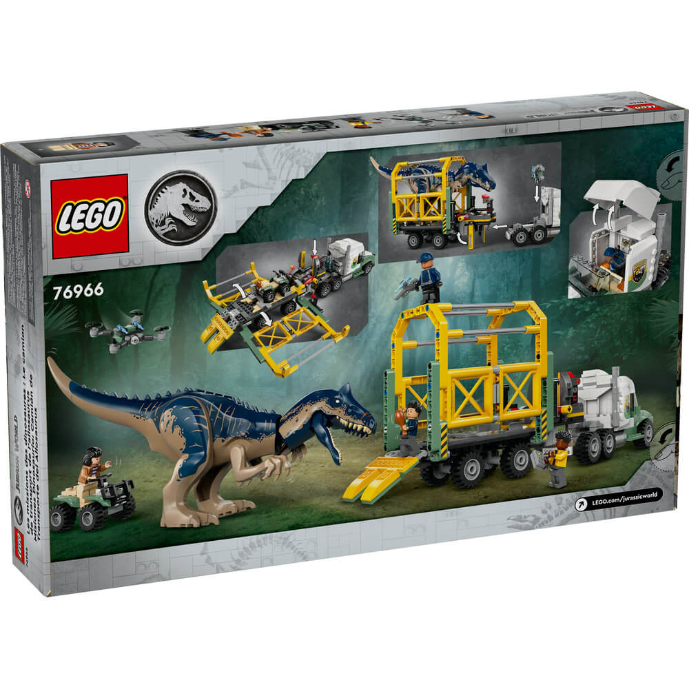 LEGO® Jurassic World Dinosaur Missions: Allosaurus Transport Truck 588 Piece Building Set (76966)