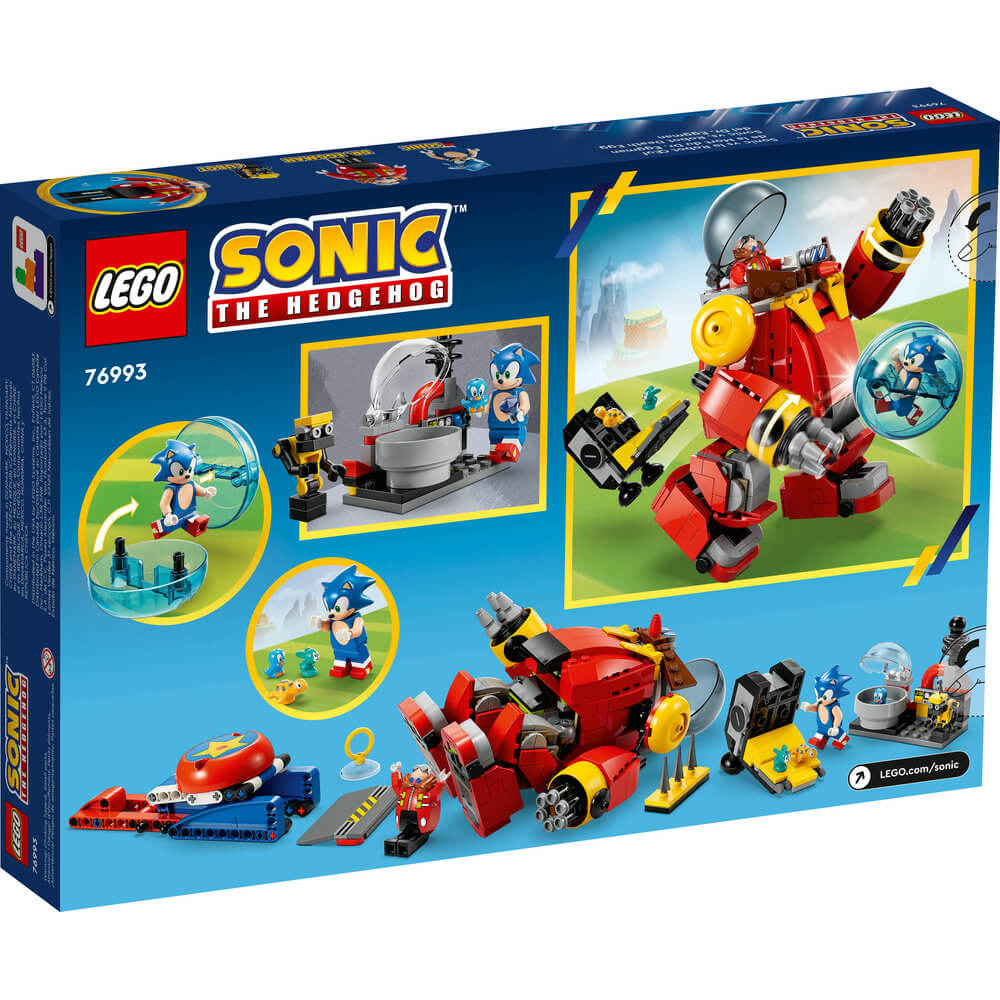 LEGO® Sonic the Hedgehog™ Sonic vs. Dr. Eggman’s Death Egg Robot 76993 (615 Pieces) back of the box