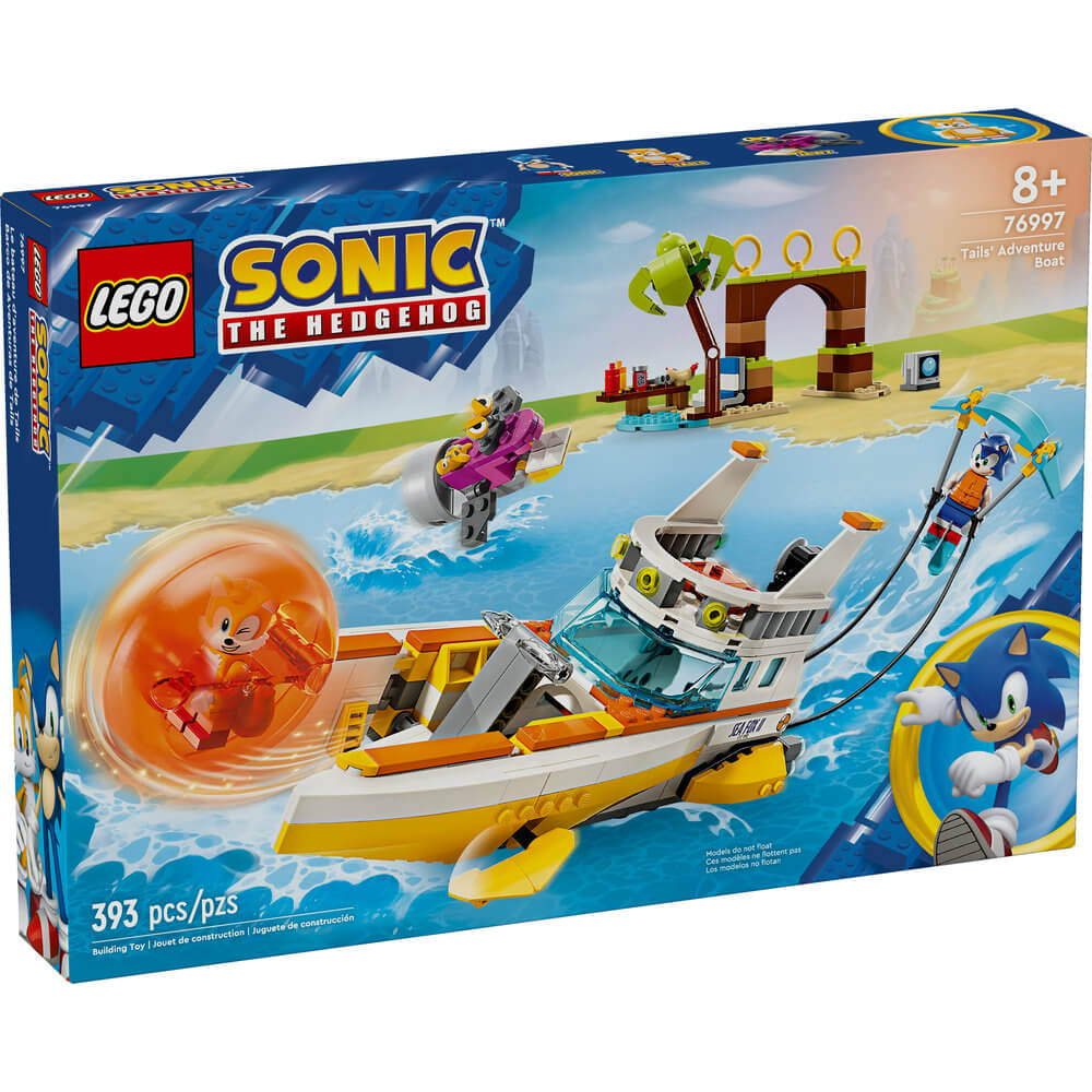 LEGO® Sonic Tails' Adventure Boat 393 Piece Building Set (76997)