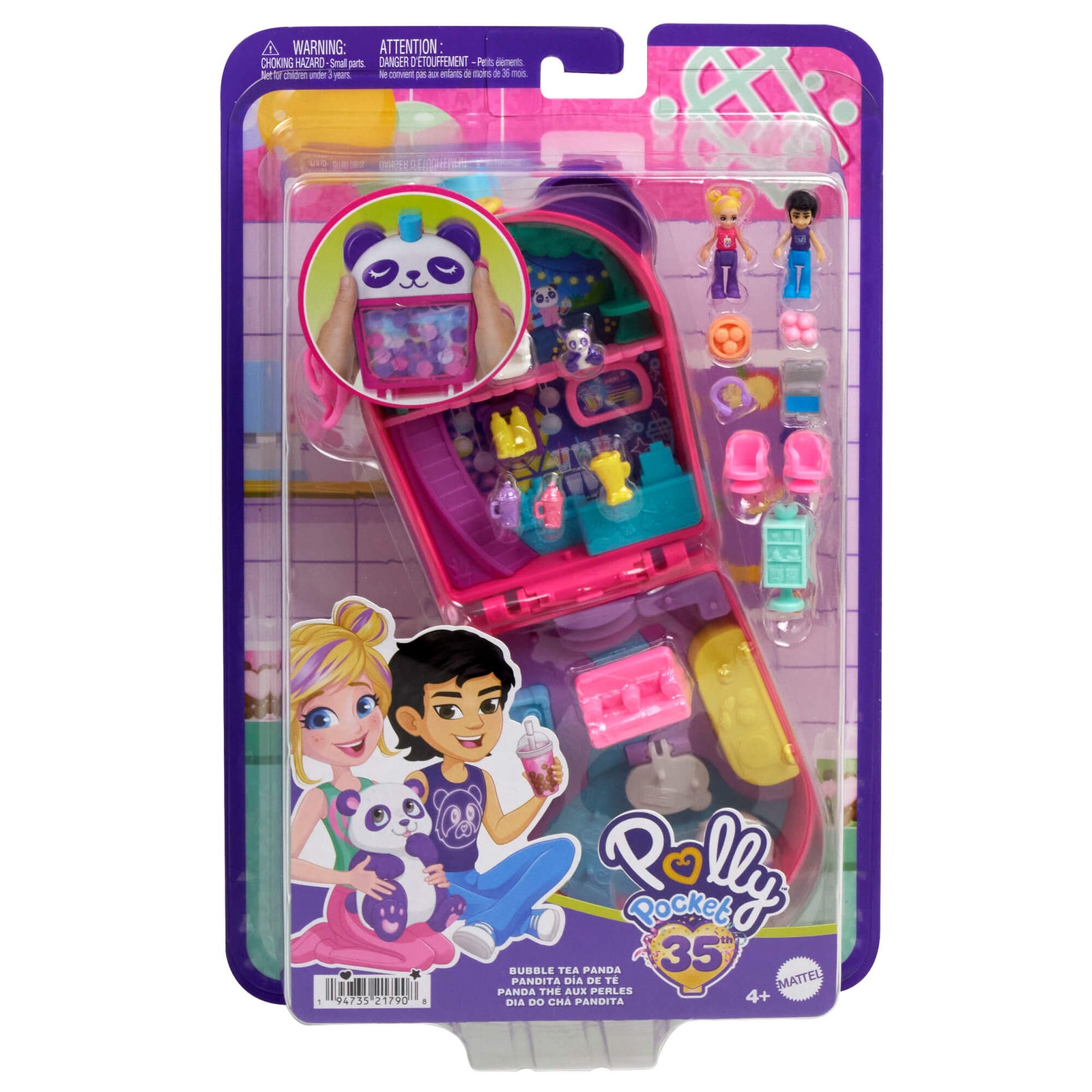 Polly Pocket Bubble Tea Panda Compact Playset