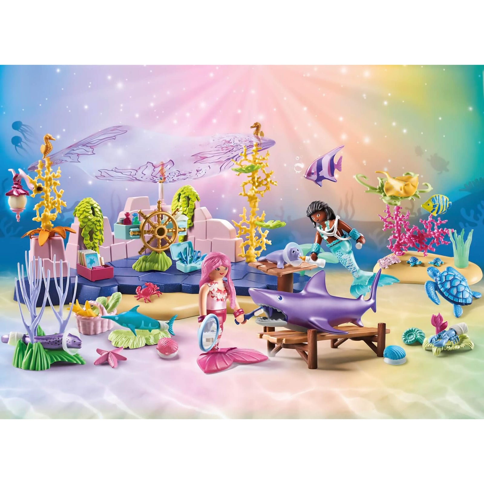 PLAYMOBIL Princess Magic Mermaid Animal Care 71499 Shark