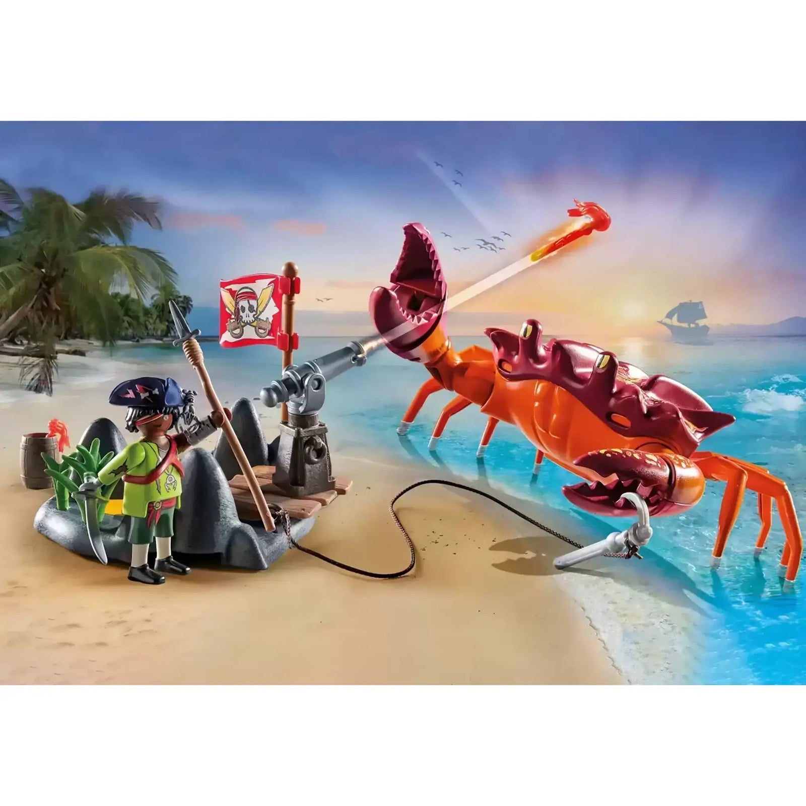 Playmobil Pirates Battle Against the Giant Crab Playset 71532