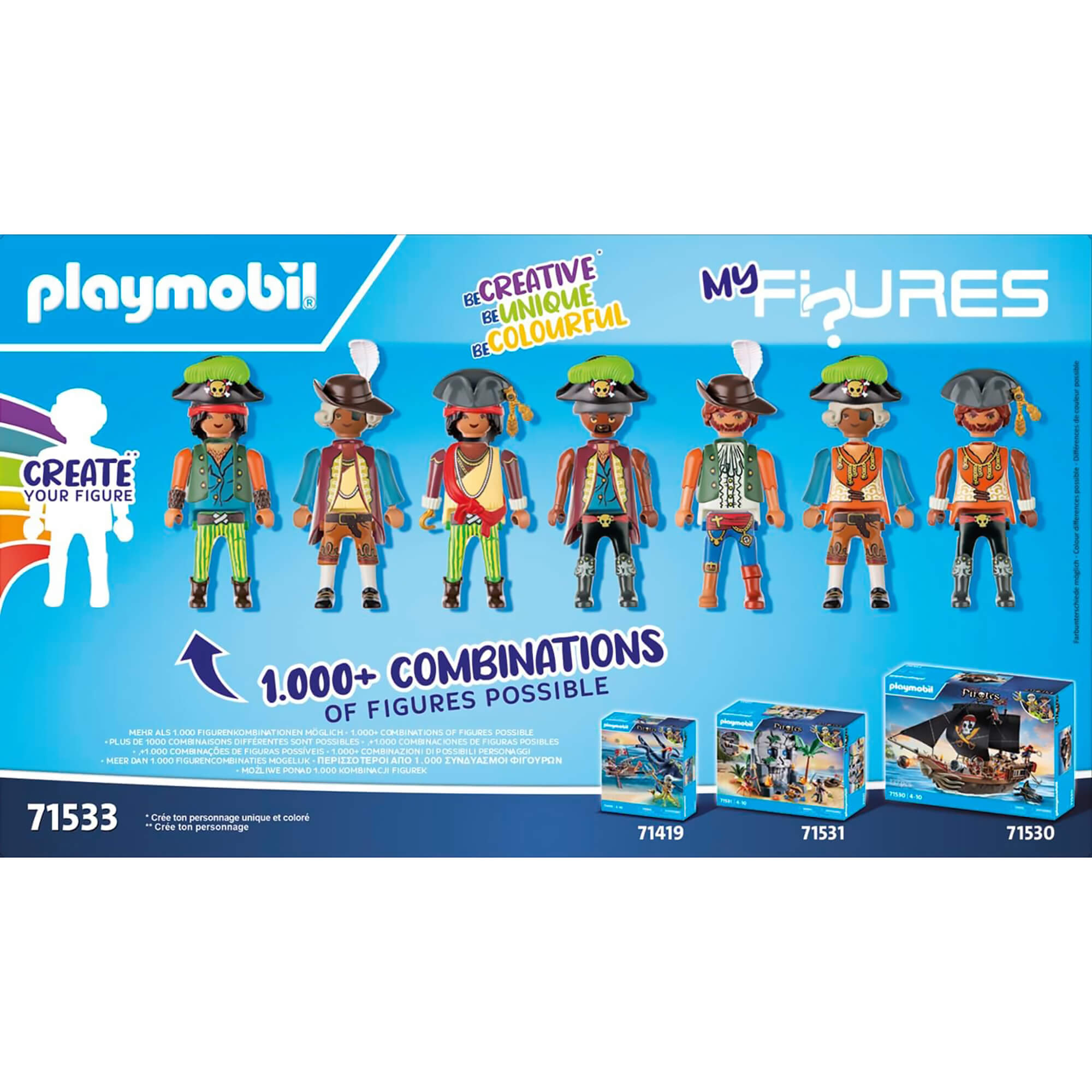 Playmobil Pirates My Figures Pirates 71533 back of the box