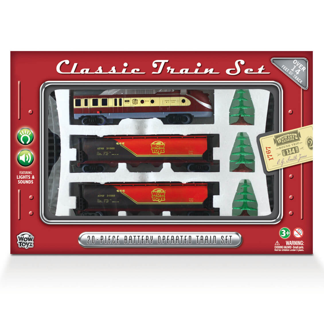 WowToyz 20-Piece Classic Train Set