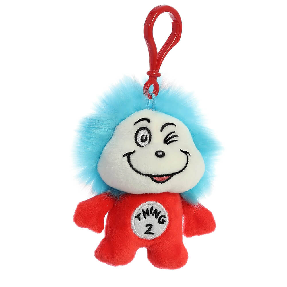 Aurora Dr. Seuss 4" Thing 2 Plush Character Clip