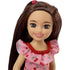 Barbie Chelsea Brunette Doll in Cherry-Print Dress