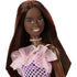 Barbie Mini Glitz Doll Dress Dark Brown Hair With Purple Metallic Dress