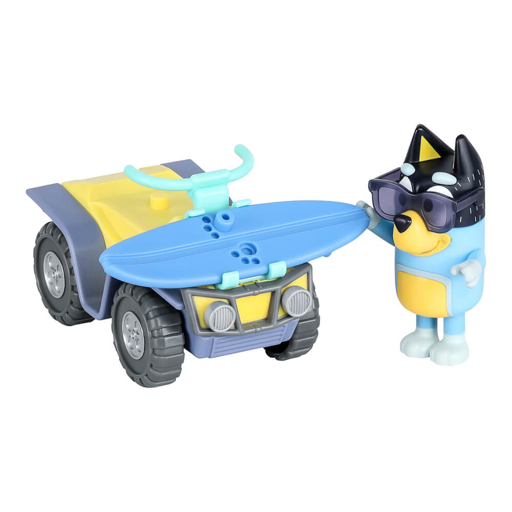 Bluey Beach Quad with Bandit Vehicle and Figure Set