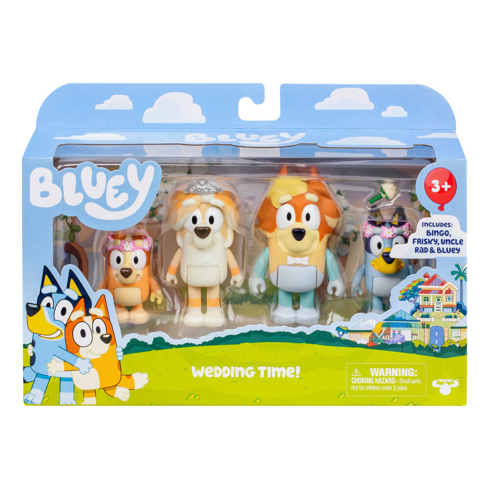 Bluey Wedding Time! Series 11 4-Pack Figure Set package