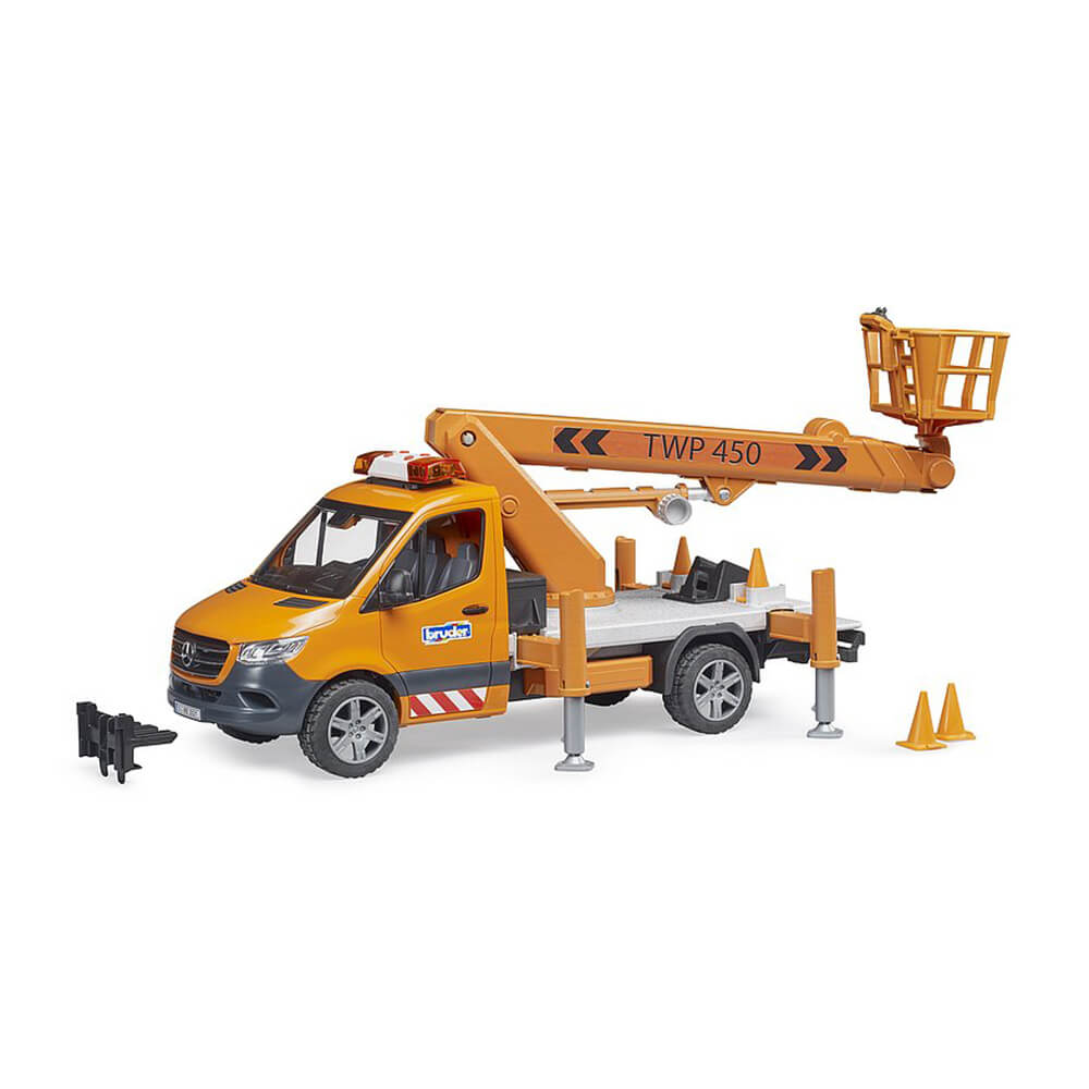 Bruder MB Sprinter with Working Platform, Light and Sound 1:16 Scale Vehicle