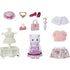 Picture of what comes with the Calico Critters Town Girl Fashion Playset with Persian Cat