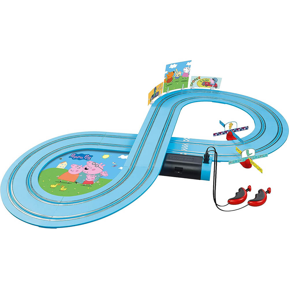 Carrera FIRST Peppa Pig Kids GranPrix 1:50 Scale Slot Car Racing Set