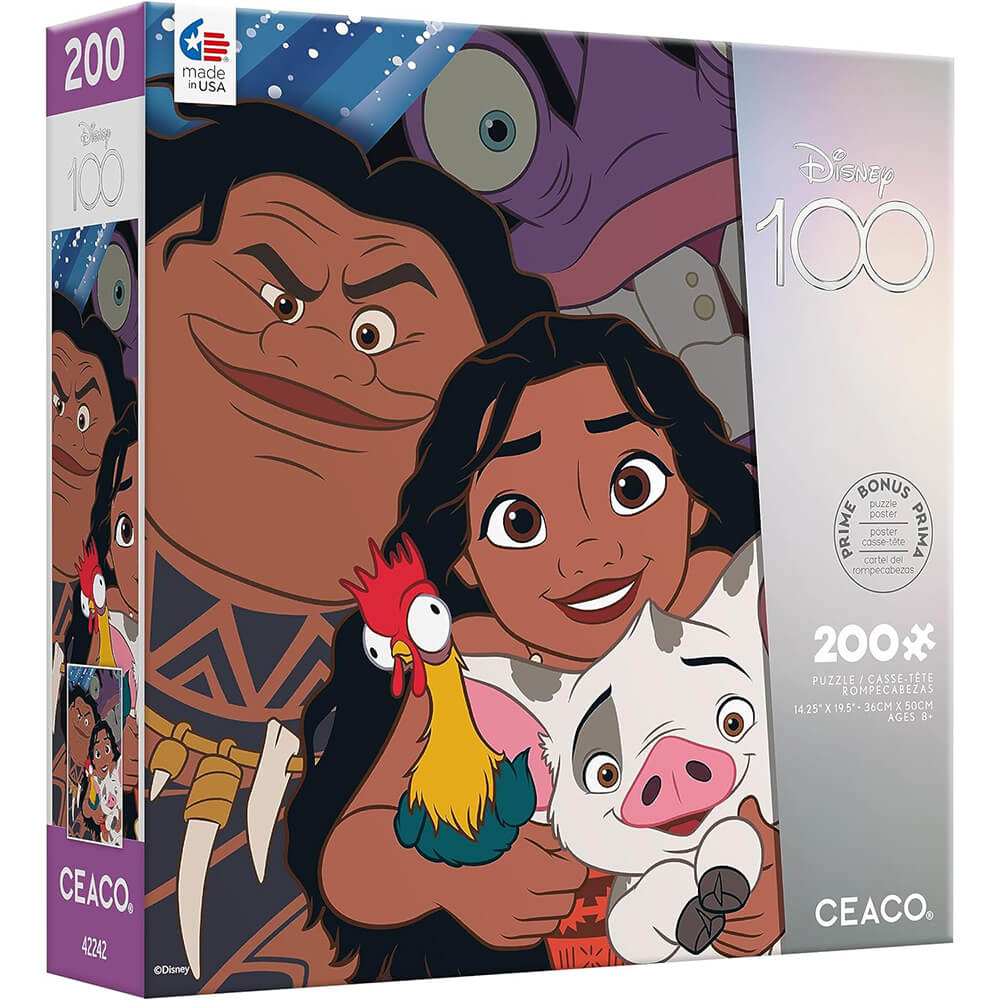 Ceaco Disney 100th Celebration Moana Selfie 200 Piece Jigsaw Puzzle