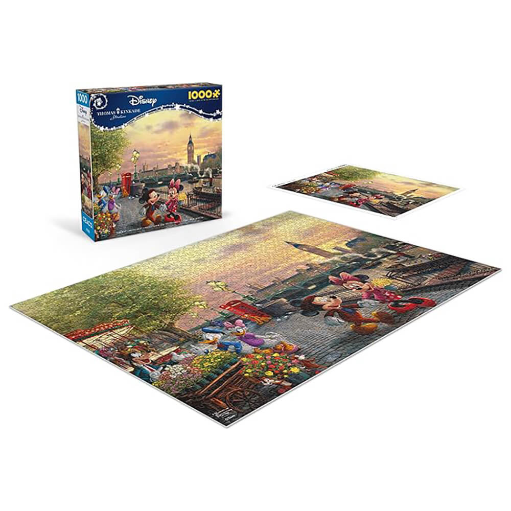 Ceaco Thomas Kinkade Disney's Mickey and Minnie in London 1000 Piece Jigsaw Puzzle