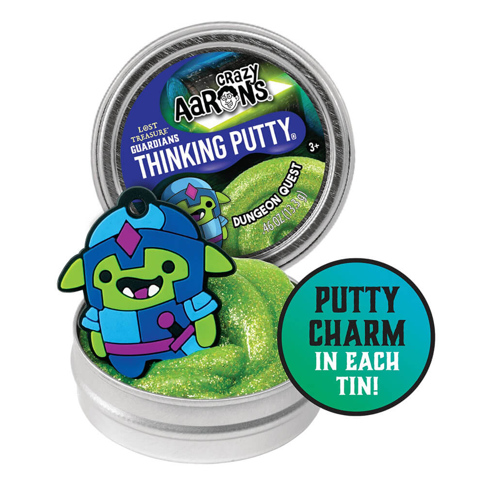 Putty charm in each tin of Crazy Aaron's Mini Lost Treasure Guardians 2