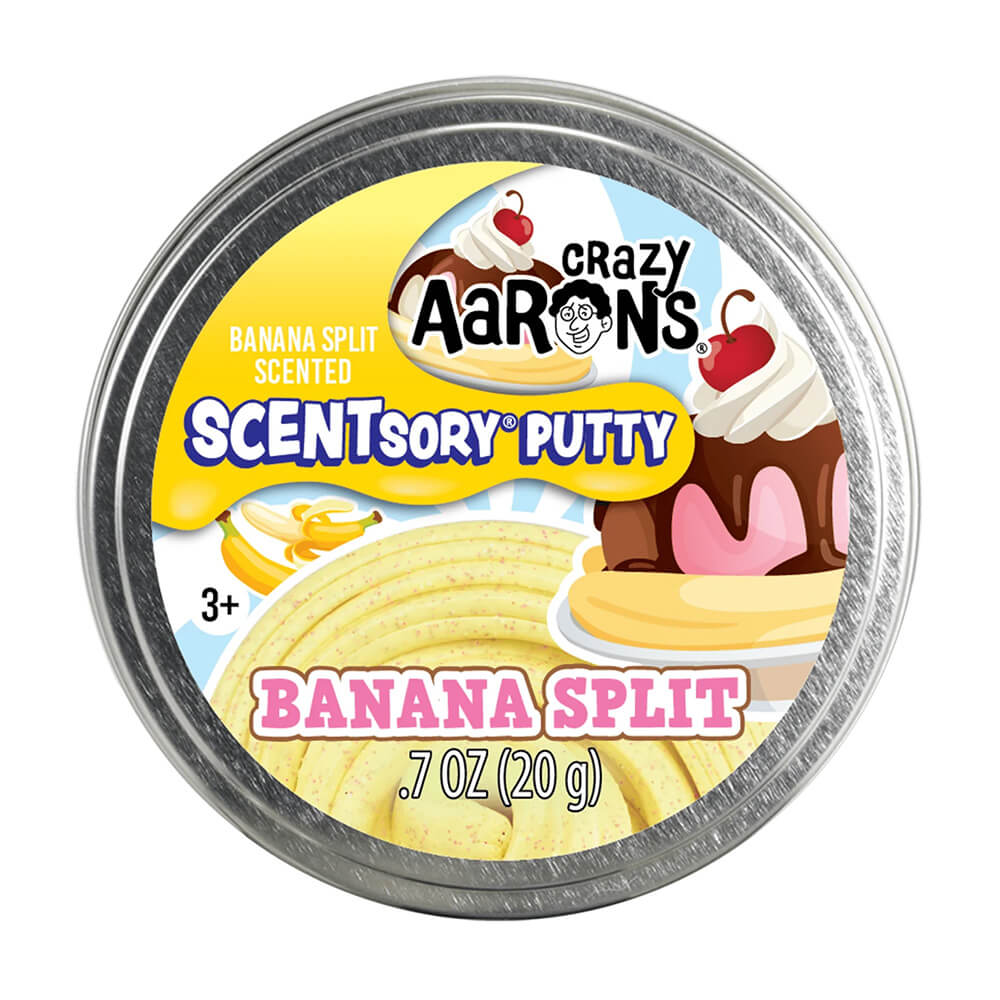 Crazy Aaron's SCENTsory Banana Split Thinking Putty 2.75