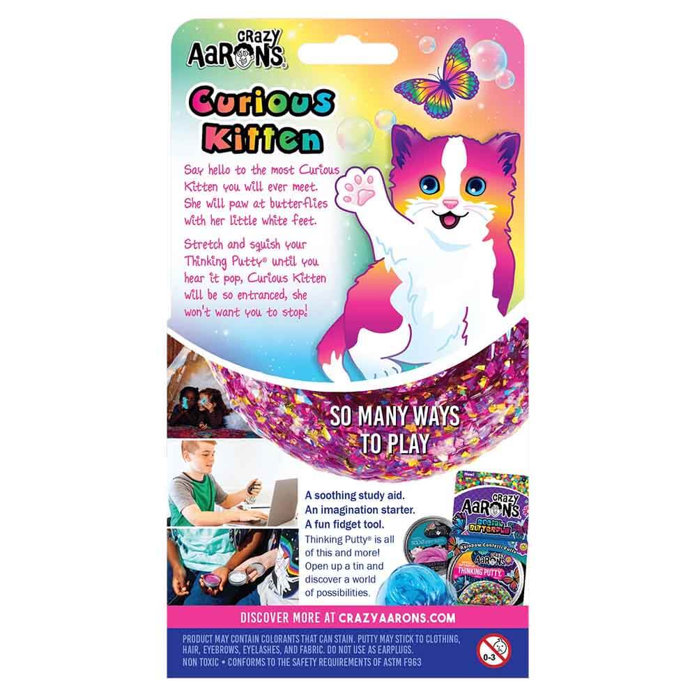 Crazy Aaron's Trendsetters Curious Kitten Thinking Putty 4