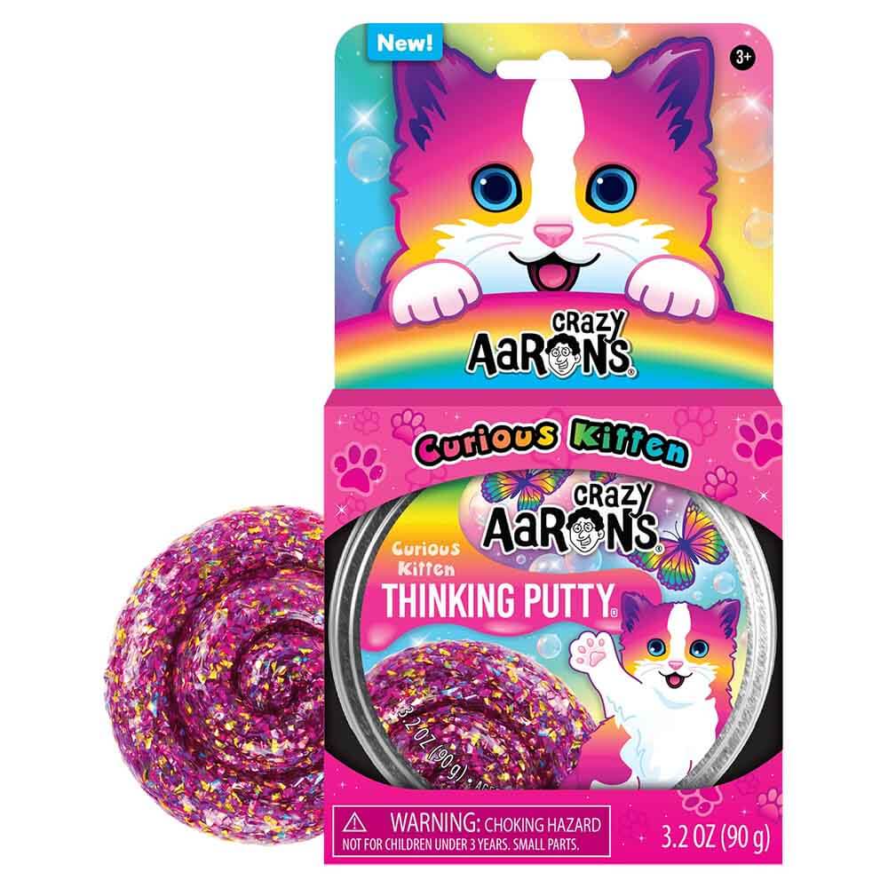 Crazy Aaron's Trendsetters Curious Kitten Thinking Putty 4