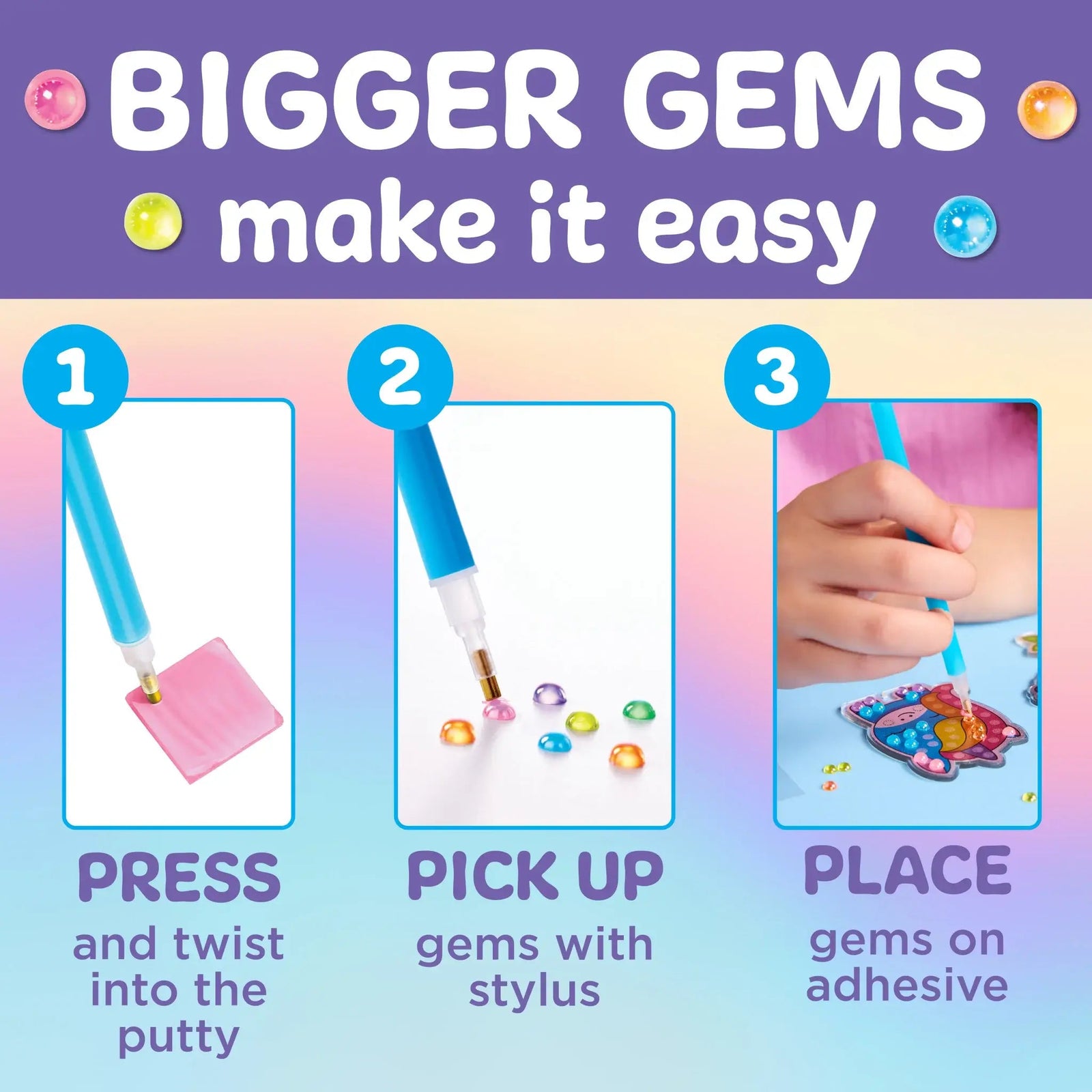 Creativity for Kids Bubble Gems Backpack Key Chains Kit