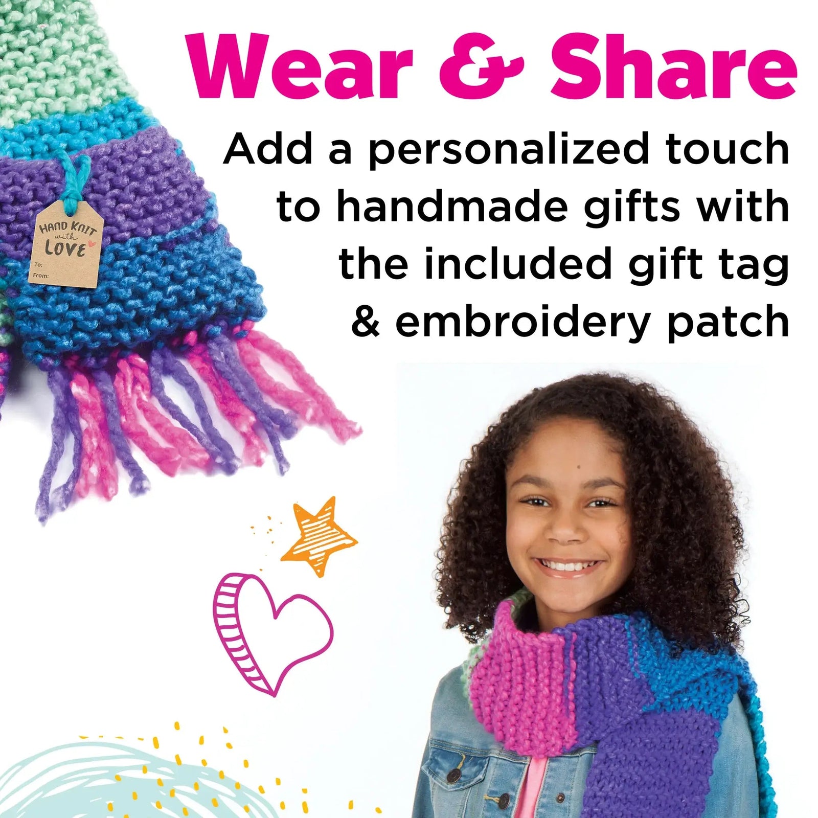 Creativity for Kids Learn to Knit Pocket Scarf Kit