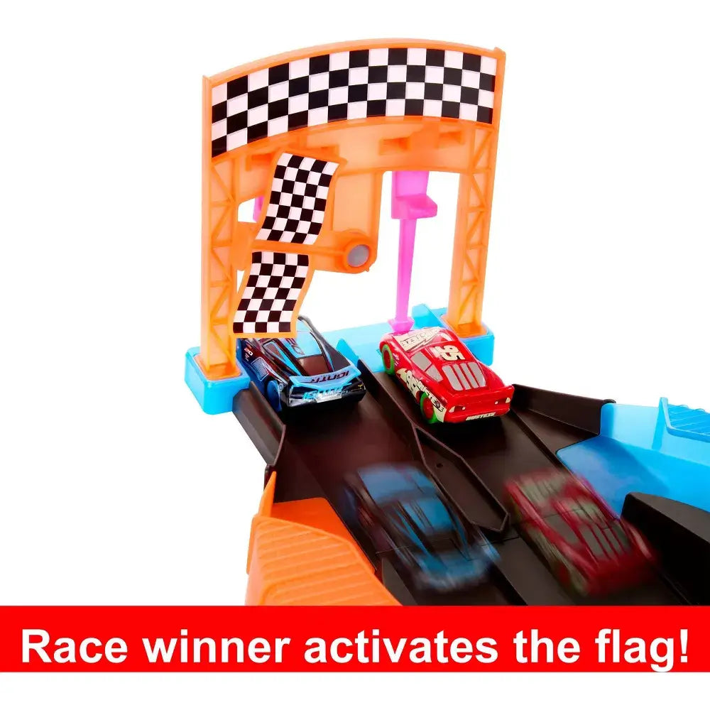 Disney and Pixar Cars Glow Racers Launch & Criss-Cross Glow Race Playset