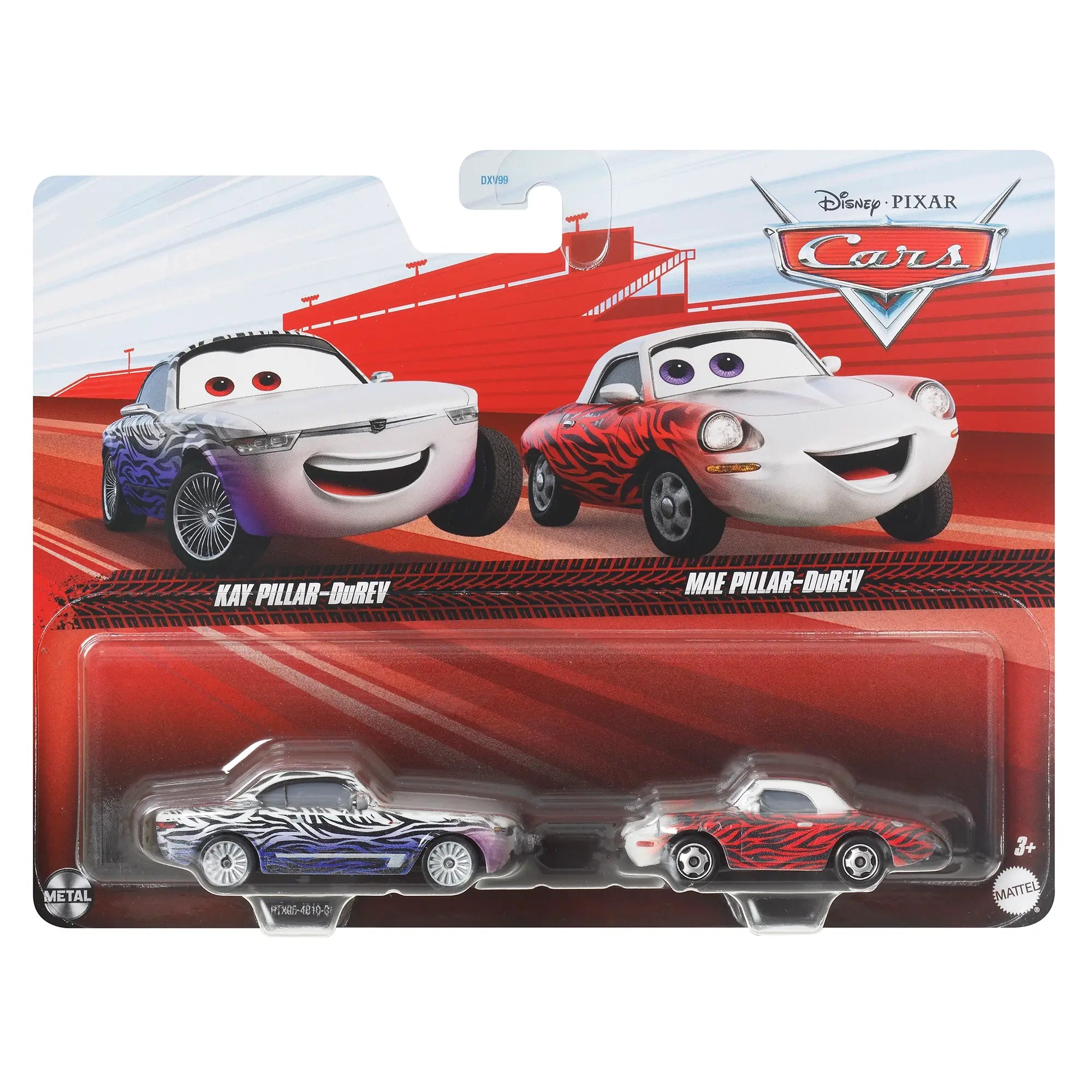 Disney and Pixar Cars Kay Pillar-Durev and Mae Pillar-Durev 2-Pack packaging