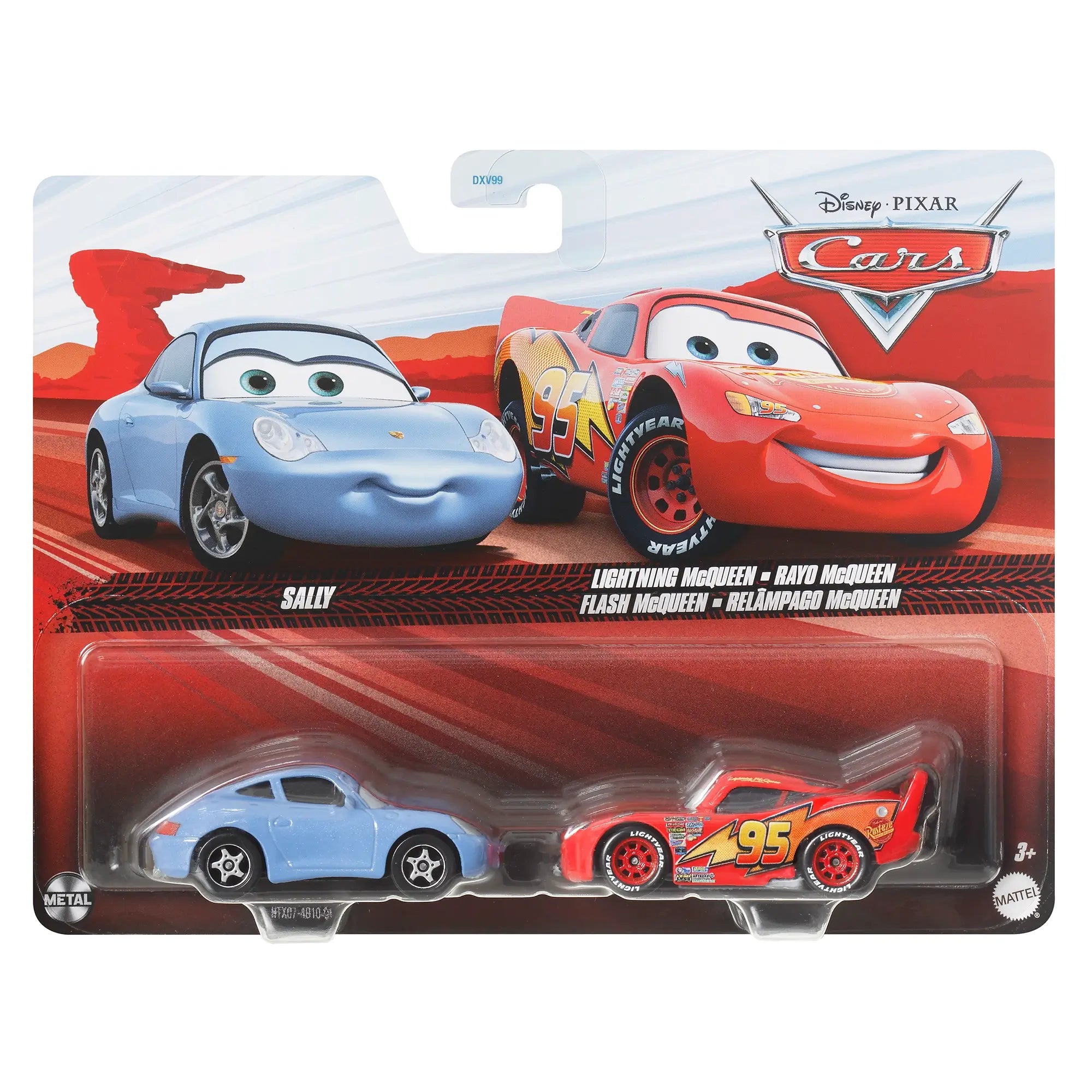 Disney and Pixar Cars Sally and Lightening McQueen 2-Pack packaging